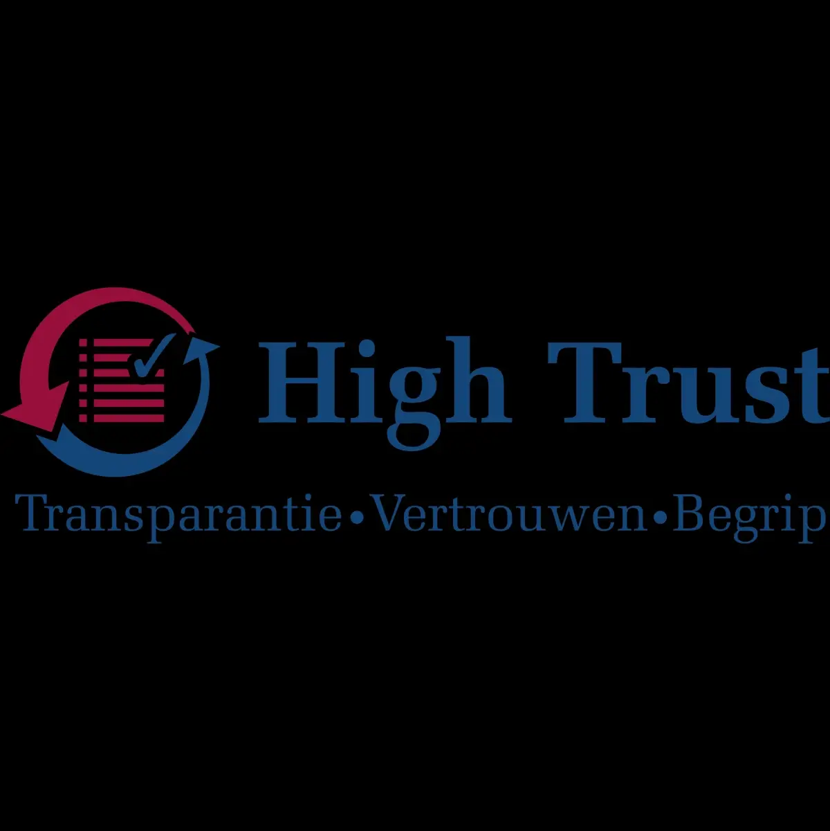 High Trust logo with the slogan Transparency • Trust • Understanding