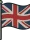 Flag of the United Kingdom with red, white, and blue crosses
