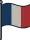 Flag of France with vertical blue, white, and red stripes